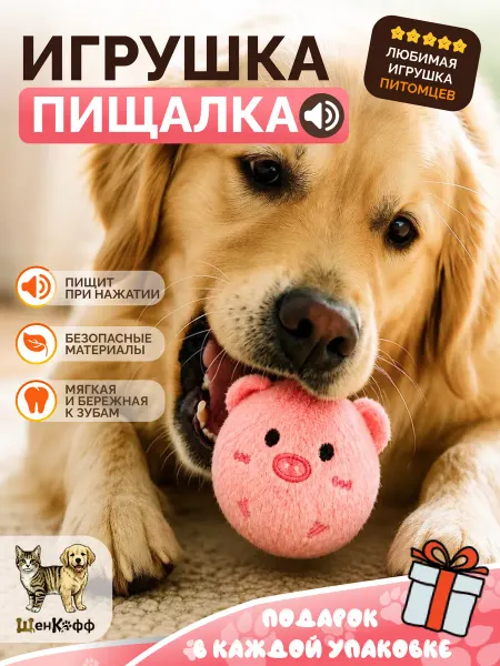 Игрушка-шарик для собак "Милый поросенок"