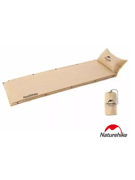 Naturehike Коврик самонадувающийся с подушкой 185х60х2,5 см