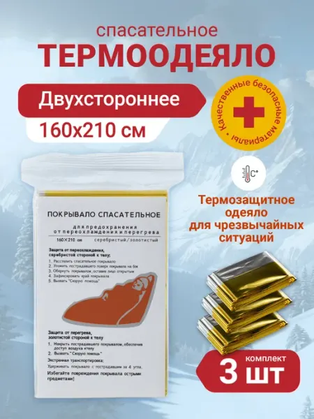 EventMed Термоодеяло покрывало спасательное изотермическое в аптечку