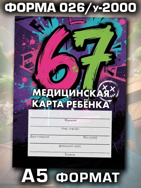 Аурасо Медицинская карта в школу и детский сад, формат А4