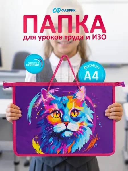 СД ФАБРИК Папка сумка А4 для документов и уроков труда