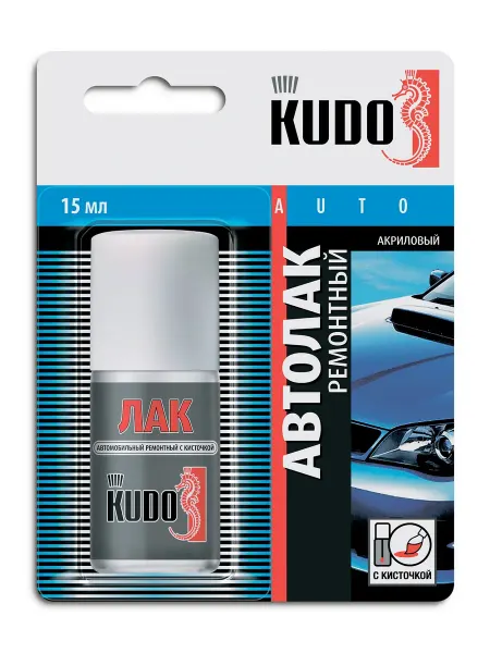 KUDO Лак автомобильный ремонтный с кисточкой 15 мл KU70000BB