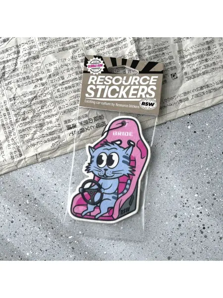 Resource Stickers Ароматизатор для авто кот в гоночном сидение "Бабл гам"