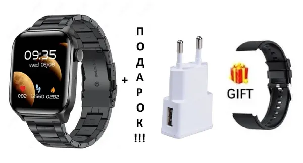 Умные часы LIGE QX7 Steel Strip Black. Гарантия 1 год. Для контроля здоровья и занятий спортом.