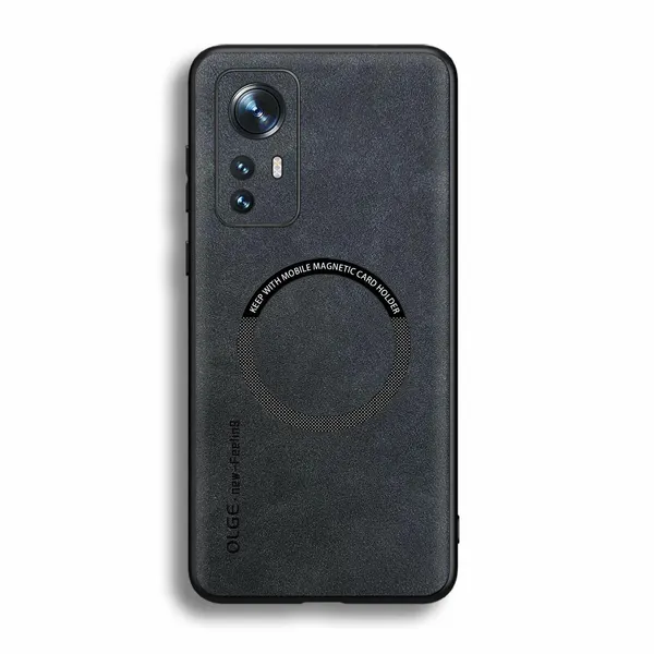 Кожаный чехол MyPads для Xiaomi 12 Pro / Xiaomi 12S Pro с магнитной крышкой Magsafe