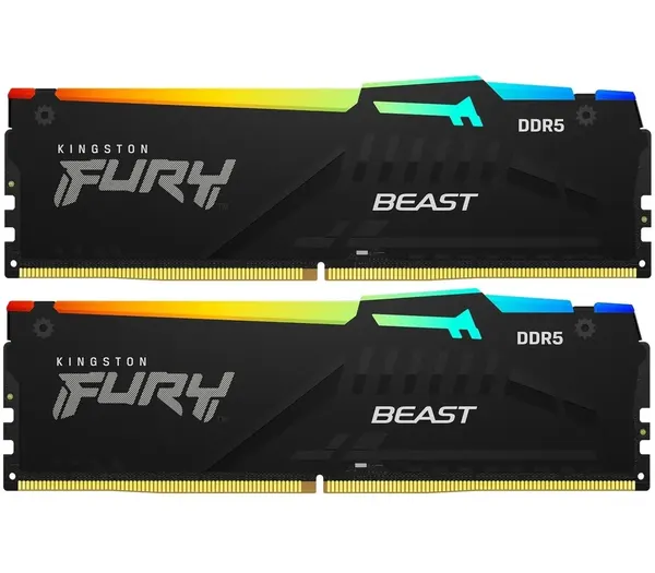 Оперативная память Kingston FURY Beast 64 Гб (32 ГБ x 2 шт.) DDR5 6000 МГц UDIMM CL30 черный