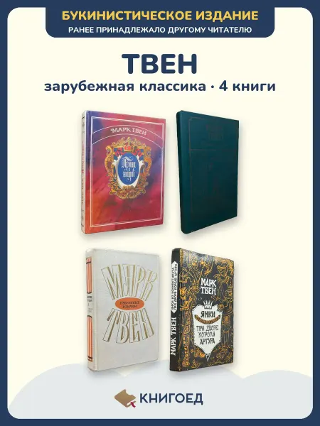 Книгоед Твен приключения Тома Сойера классика романы 4 книги