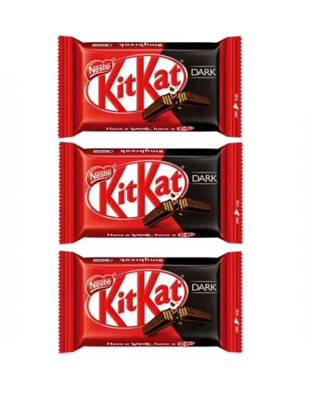 Kitkat Шоколадные батончики КитКат 4 Fingers 41,5 гр Dark х 3 шт