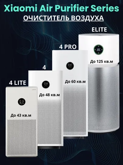 Очиститель воздуха, Xiaomi Smart Air Purifier 4 Lite, 4, 4PRO, Elite