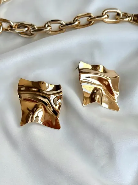 LussoVita Крупные серьги бижутерия стильные