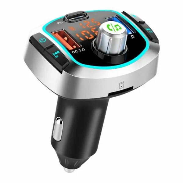 Bluetooth FM-передатчик с двойным экраном MyPads, универсальный автомобильный беспроводной аудиоприемник