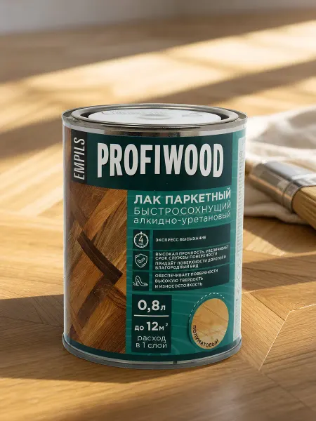 Profiwood Лак паркетный алкидно-уретановый полуматовый 0.7 кг