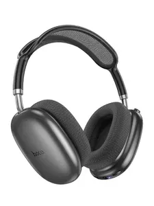 Наушники HOCO W55 беспроводные Bluetooth 5.4 накладные мониторные, с микрофоном, разъемом под TF/Micro SD, до 90 часов работы, AUX и USB Type-C, серые