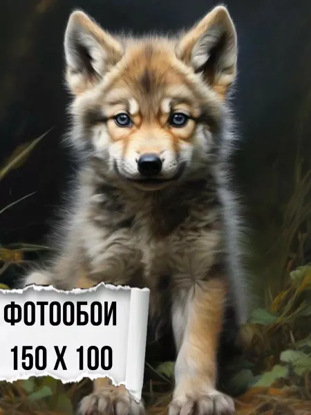 Мастерок маркет Фотообои бумажные Волк