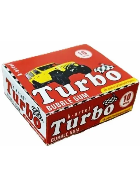 Жевательная резинка Turbo персик, даня 4.5г x 10 шт