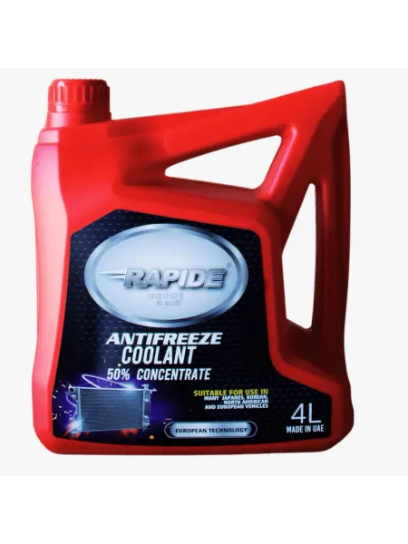 Rapide Lubricants Антифриз RAPIDE 50% Концентрат КРАСНЫЙ, 4 литра