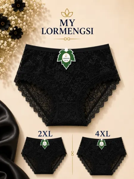 Женские гипюровые трусы 2XL 4XL большие размеры мягкие эластичные