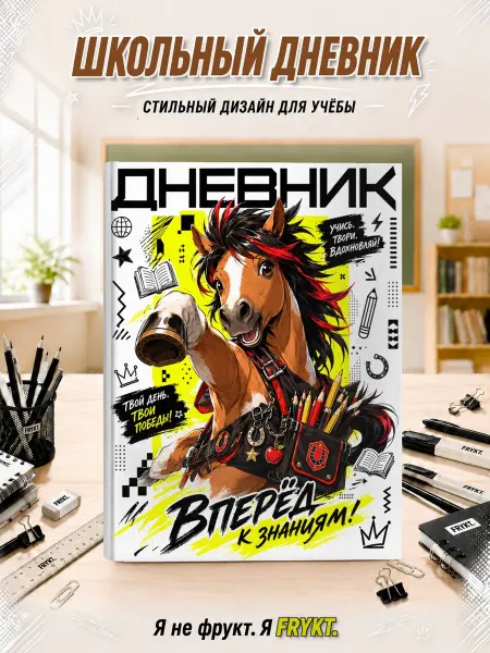 Школьный дневник 1-11 класс Лошадка с карандашами