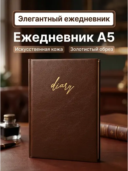 Attache Ежедневник недатированный А5 кожзам 136 листов