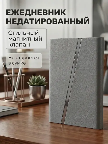 Brauberg Ежедневник недатированный А5 на магните в твердой обложке