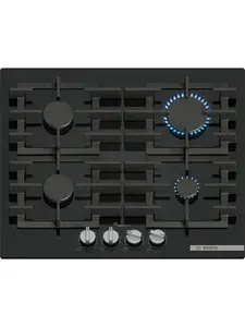 Встраиваемая газовая панель BOSCH PPP6A6I40 Series 6, независимая, 4 конфорки, черная