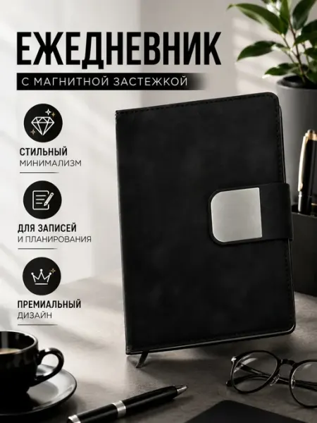 Черная роза Ежедневник недатированный планер для офиса и учебы