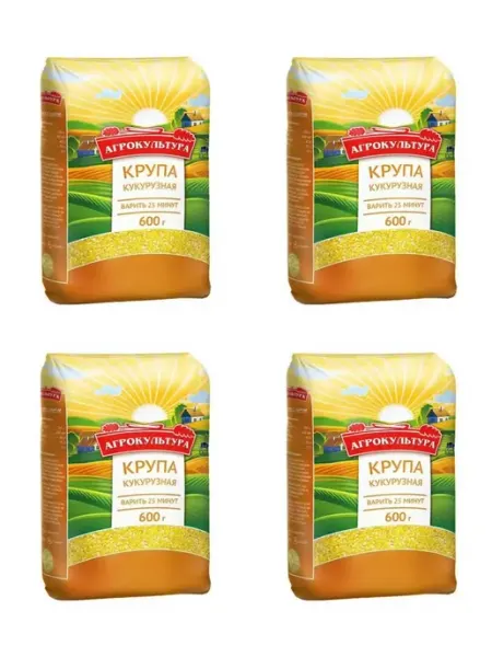 Агрокультура Крупа кукурузная 600 г 4 уп