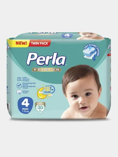 Детские подгузники Twin Pack Perla 4 Maxi, 7–18 кг, 30 шт