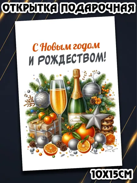 Podarkez Нежный новогодний сувенир большая открытка