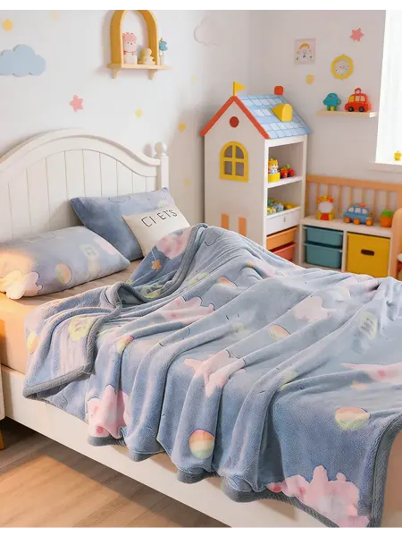 IKEA Плед флисовый 180х200 новогодний на диван на кровать