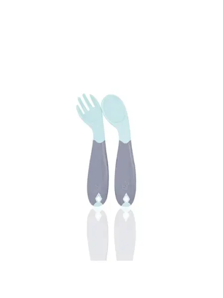 BabyJem Набор для кормления ложка и вилка Blue
