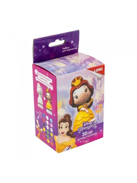LORI. Игрушка-раскраска Disney Белль с красками и кистью, 1 шт