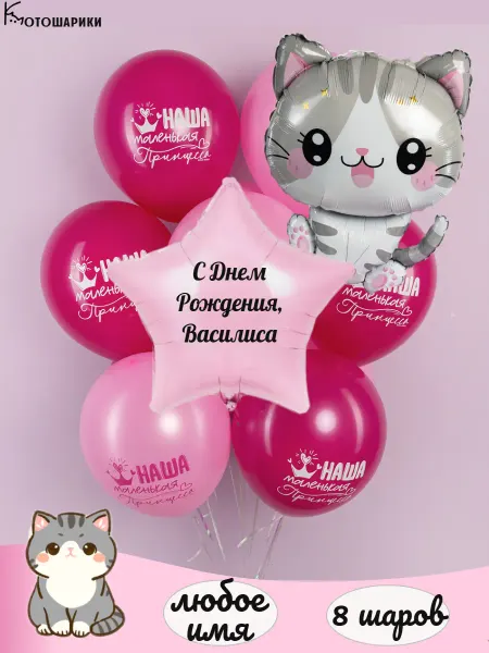 Микрос Воздушные шары с котом для принцессы Василиса