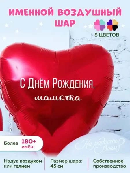 На радость всем Воздушный шарик маме на день рождения