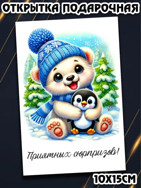 Podarkez Открытка новогодняя детская