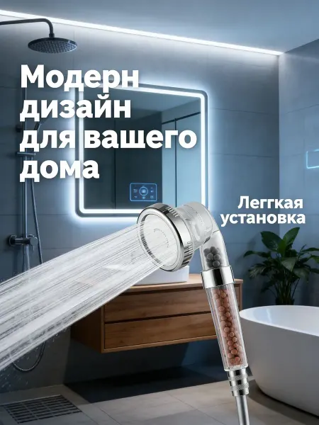 Большой размер душа Глубокое увлажнение тела
