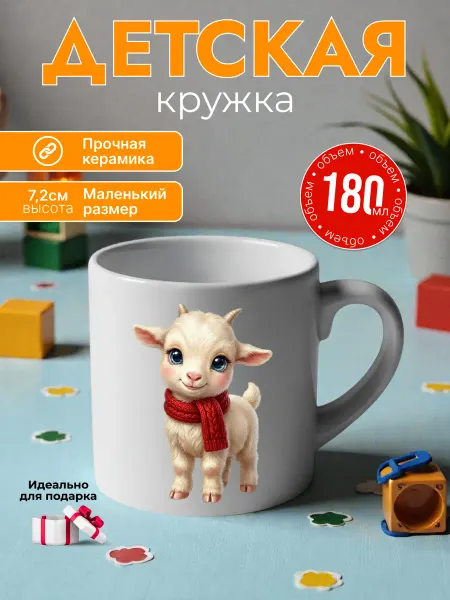 Детская кружка 180 мл керамика козочка