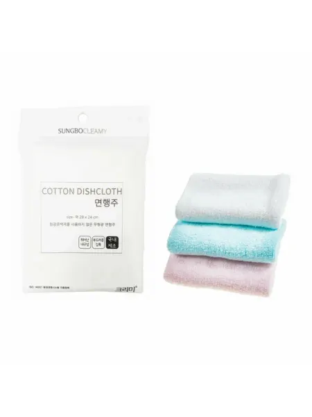 SUNG BO CLEAMY Cotton Dishcloth Хлопковая мочалка кухонная тряпка 28x24см