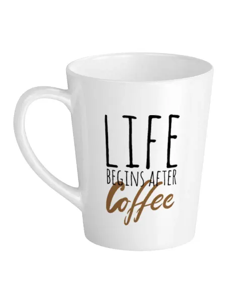 Luzimuzi Кружка Латте Life begins after coffee 310 мл