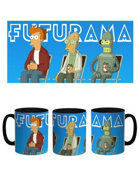 Каждому своё Cartoons Кружка Futurama Фрай Бендер Лила Зойдберг Подарочная Кофе