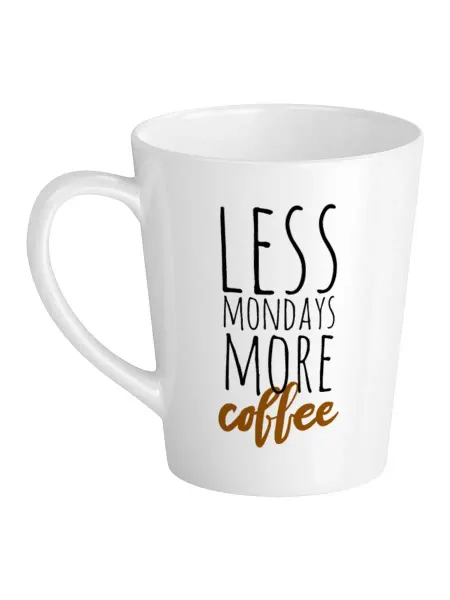 Luzimuzi Кружка Латте Less Monday more coffee 310 мл