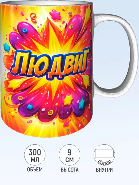 MadePrint Кружка именная Людвиг - белая внутри