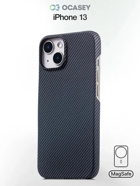 Чехол для iPhone 13 О'Кейси, карбоновое покрытие, ударопрочность, защита камеры
