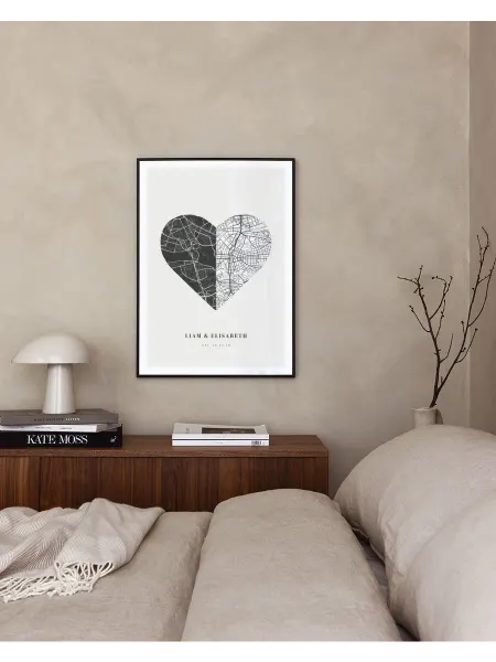 Onllyart Постер 21x30 Любовь карта ночью и днем лично