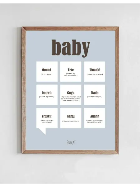Onllyart Постер Baby Boy — Серый 40x50
