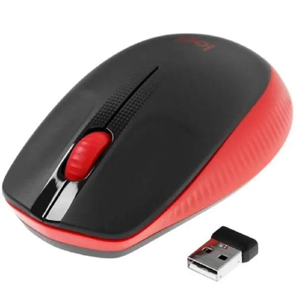 Мышь компьютерная Logitech M190, USB, красно-черная (910-005908)