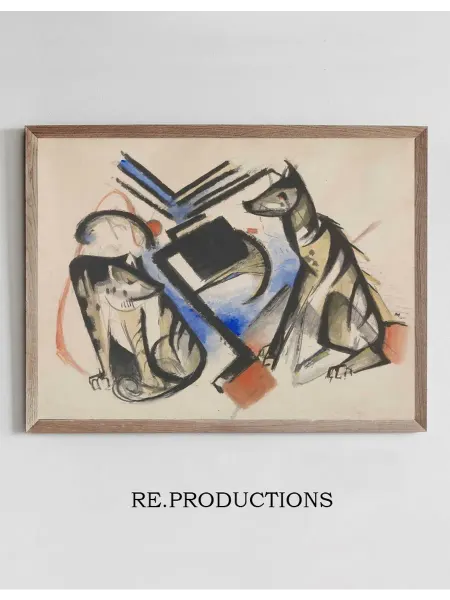 Re.productions Постер Two Wolves - Franz Marc