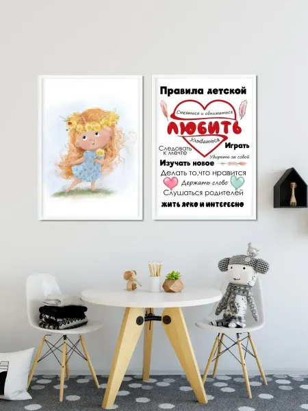 OnlinePoster Постеры правила в детскую комнату