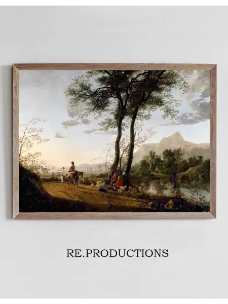 Re.productions Постер A Road near a River - Aelbert Cuyp