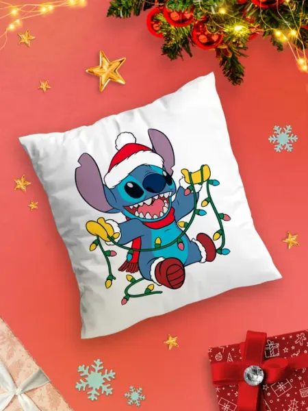 Каждому своё Cartoons Новогодняя подушка Lilo & Stitch Лило и Стич Энджел